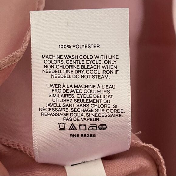 Express Dusty Pink Satin Tiered Ruffle Spaghetti Strap Cami NWT Size Extra Small - Picture 4 of 5